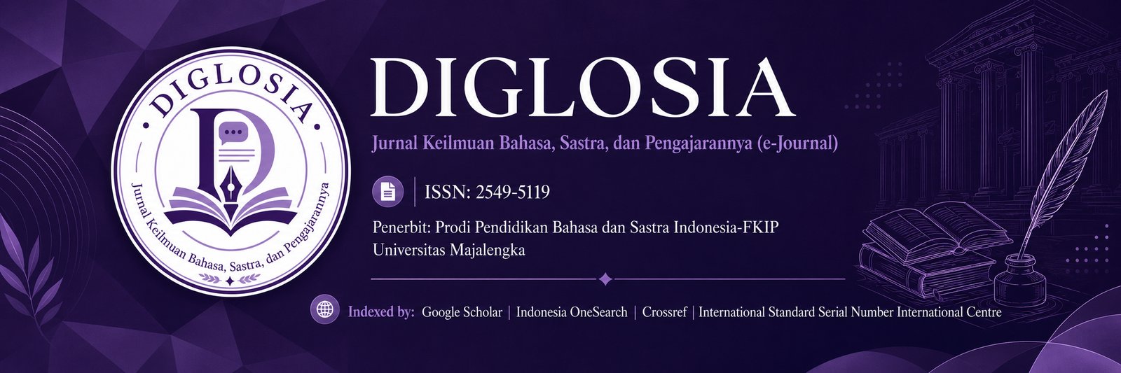 Banner DIGLOSIA: Jurnal Keilmuan Bahasa, Sastra, dan Pengajarannya